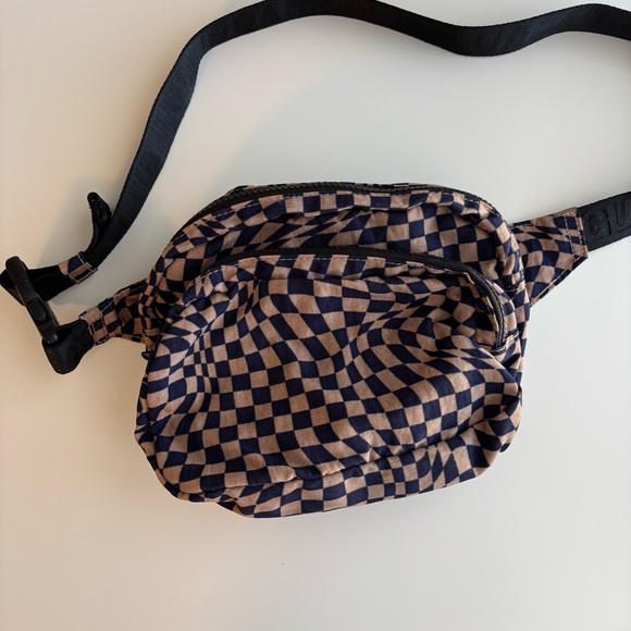 BAGGU Indigo TRIPPY CHECKER Fanny Pack RARE RETIRED